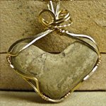 heart stone pendant