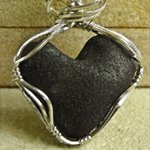 heart stone pendant