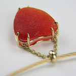 Red Sea Glass Heart Pendant