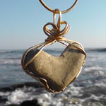 heart stone pendant